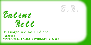 balint nell business card